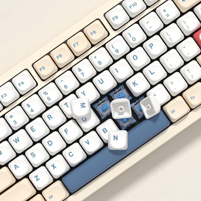 YMKPVR KBDiy Soymilk KOA Profile Keycaps 60 75 100 Percent,Dye-Sublimation PBT Cute Custom Keyboard Keycap,140 Key Cap Set for Cherry Gateron MX Switches Mechanical Keyboards - Image 5